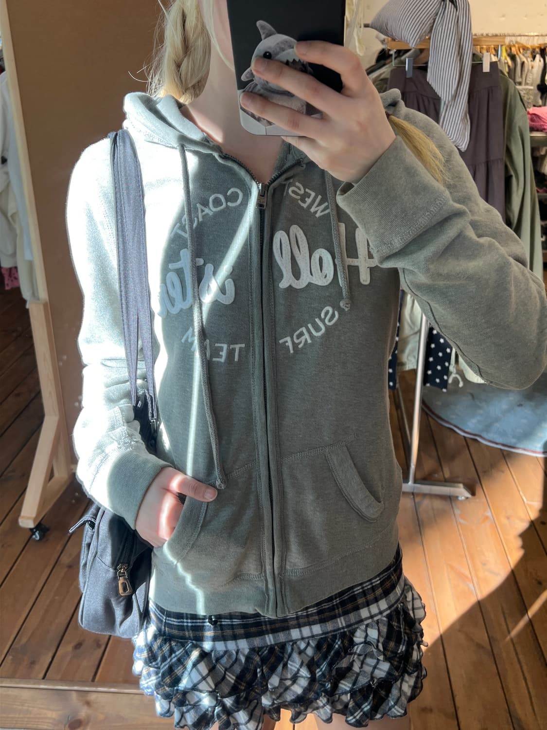 Hollister 그레이 후드집업 상품이미지1