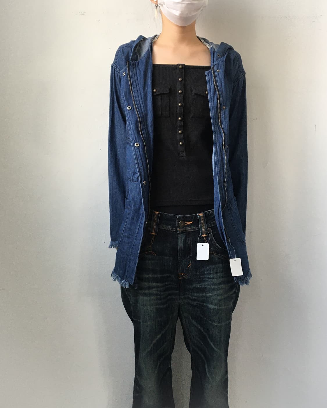 Fringe point hood zip up 상품이미지5