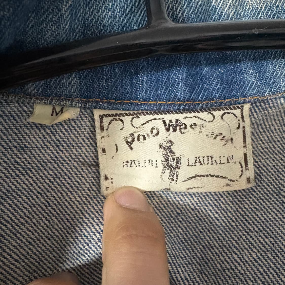 80s 폴로 웨스턴 2세대 데님 트러커 자켓 M 덩가리 상품이미지10