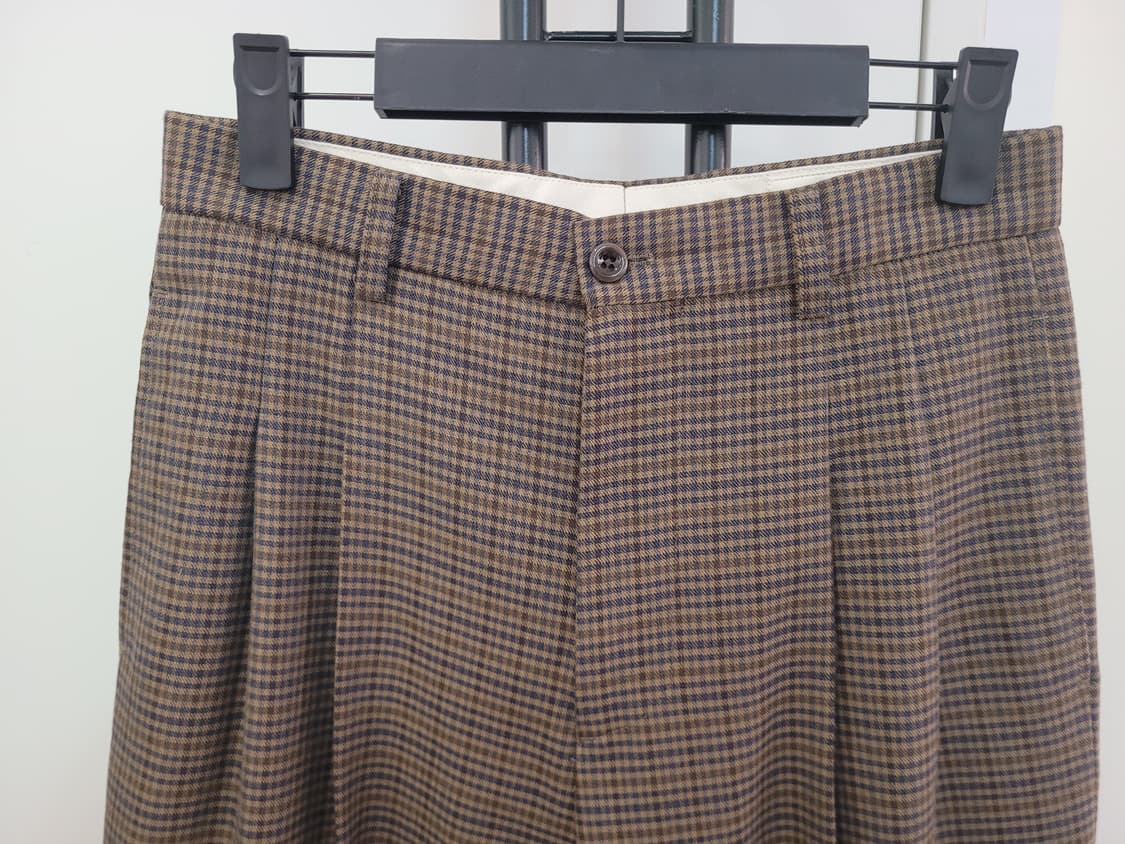 토마스모어 TC3-PT03 체크 투턱 팬츠 여성용 55반~66 상품이미지3