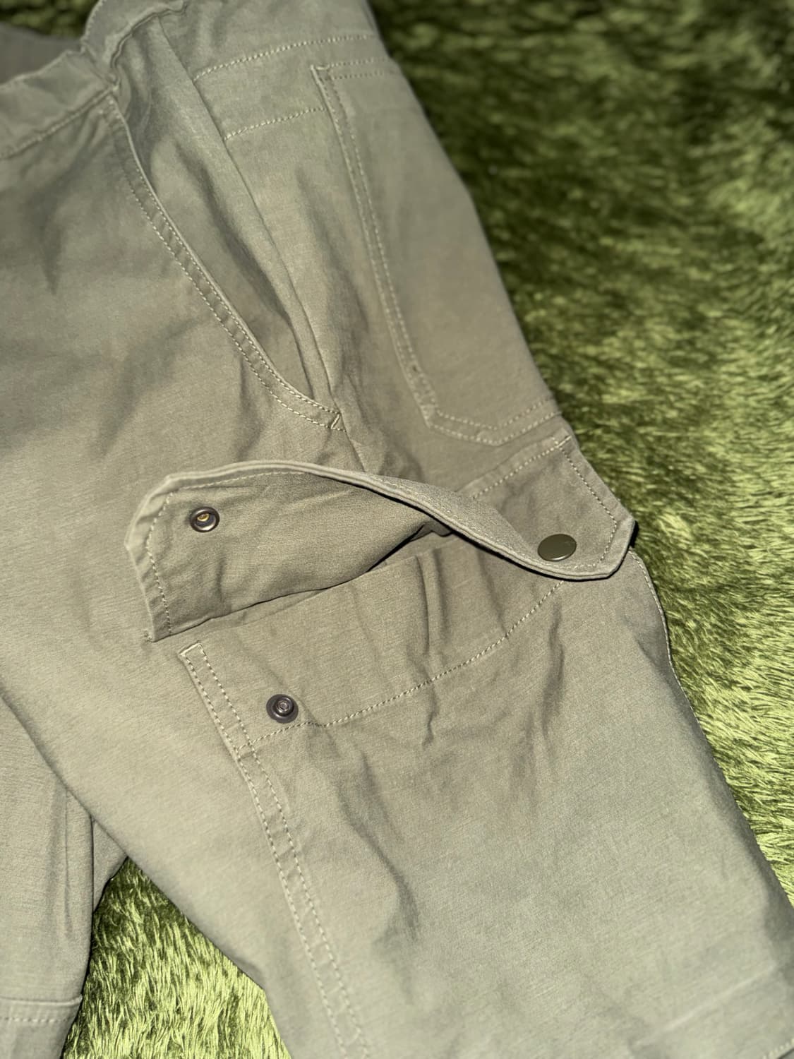 Beams Plus 빔즈 플러스 스냅 포켓 카고 조거 팬츠 올리브 상품이미지4