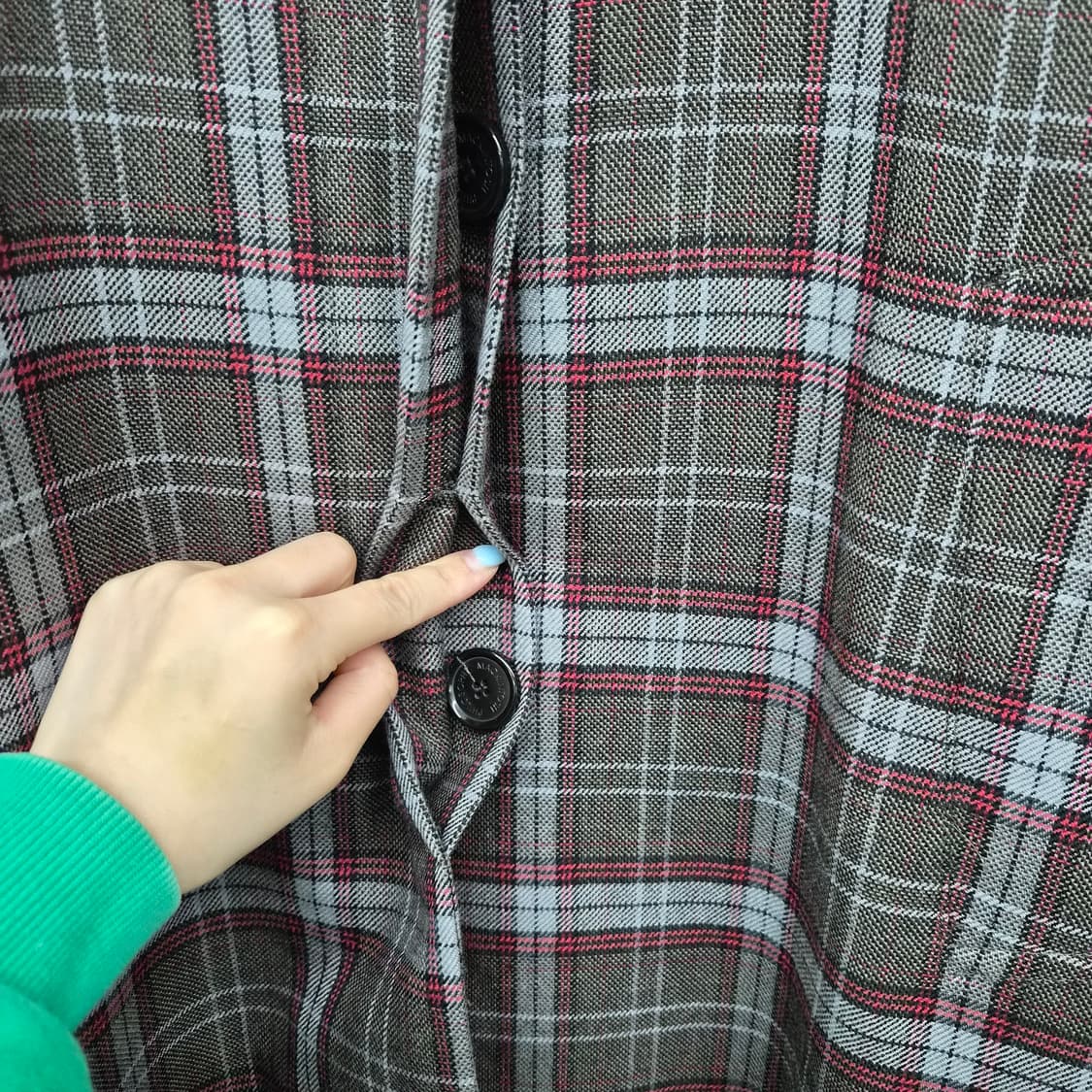 매킨토시 체크 롱 코트 브라운 여성 L 상품이미지2