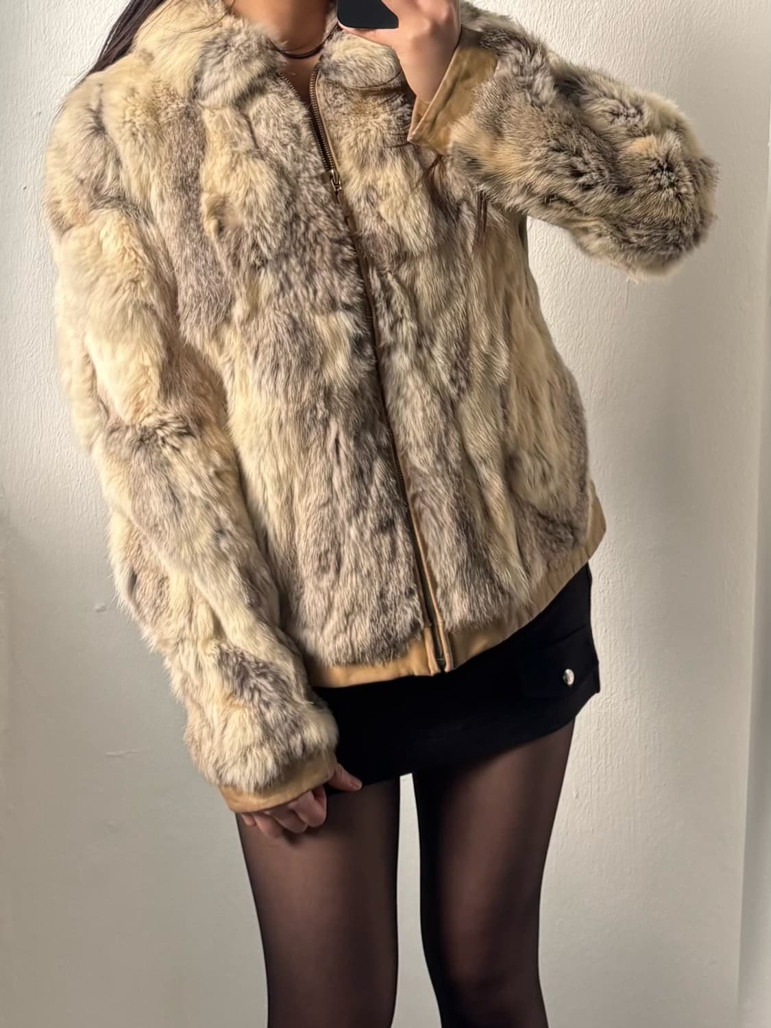 Vintage Fur Leather Jacket 상품이미지4