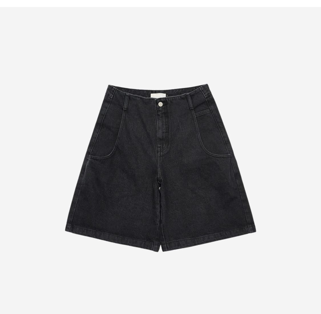 [M] 아모멘토 컷아웃 포켓 데님 쇼츠 black 상품이미지1