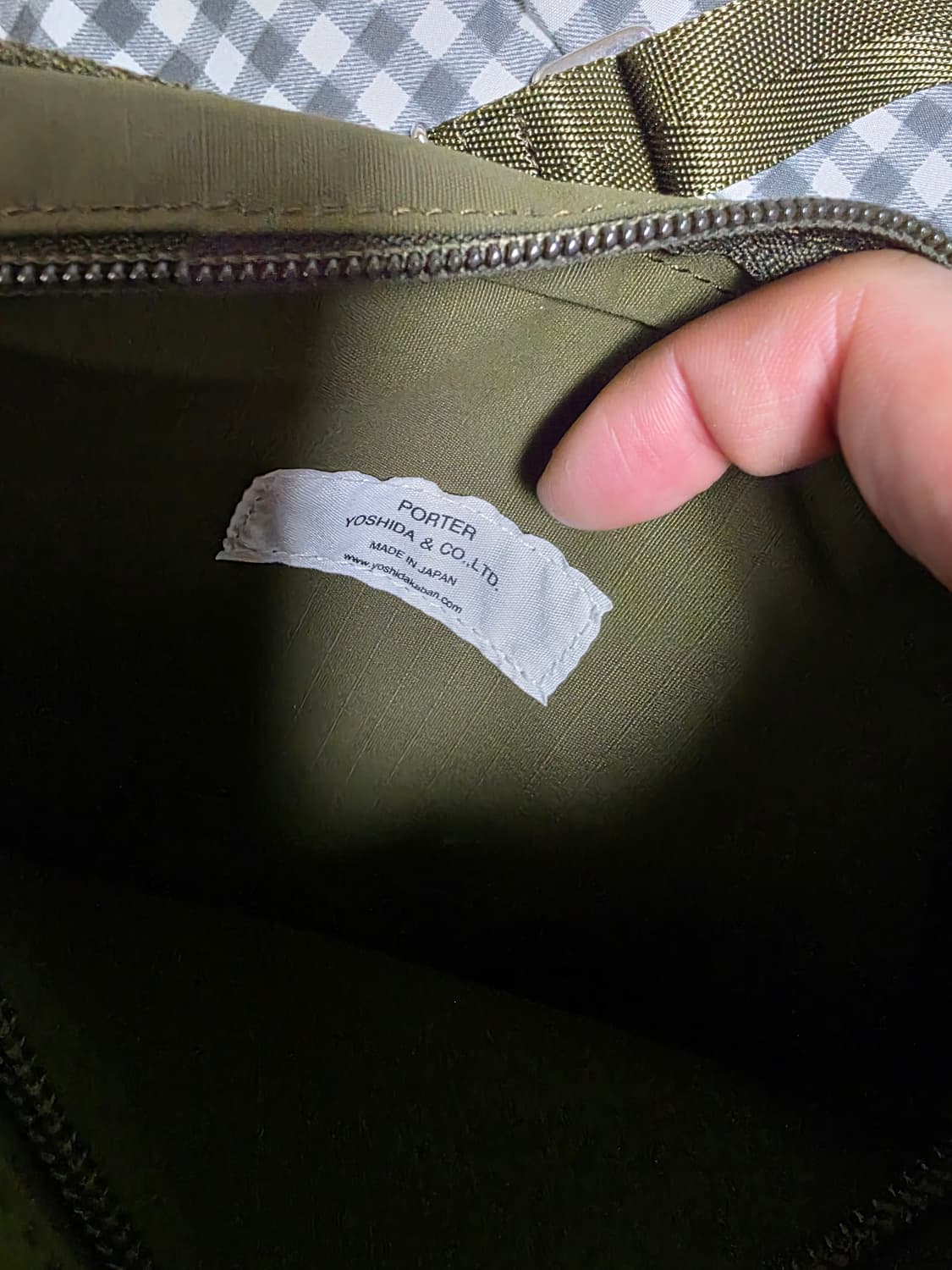포터 프레임 숄더백 카키 상품이미지5
