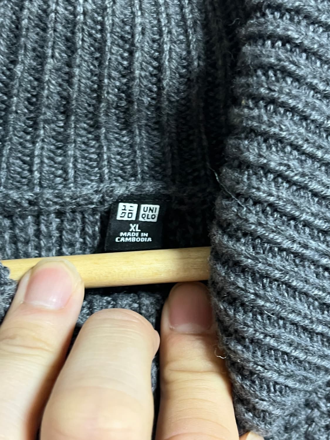유니클로 풀오버 폴라 니트 스웨터 XL 상품이미지4