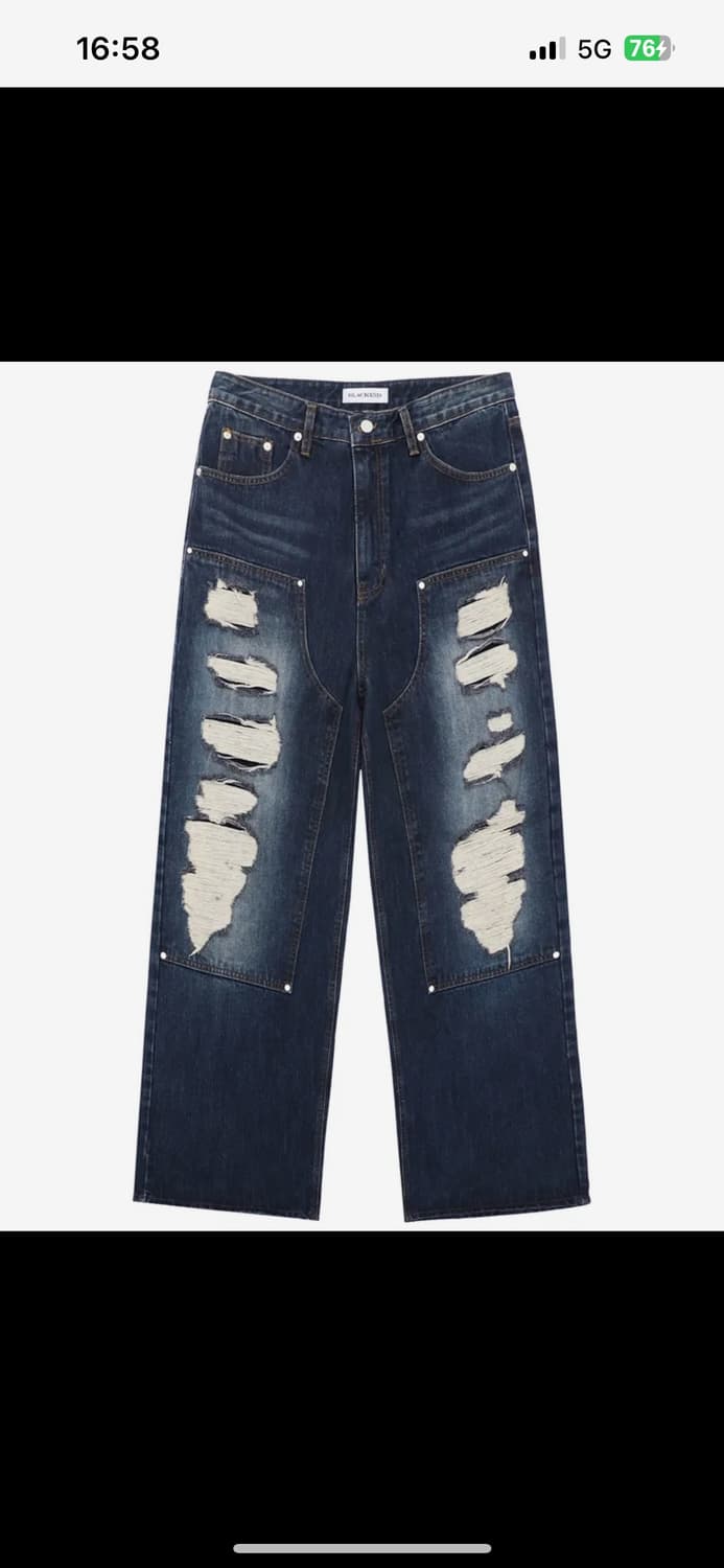 캑터스도넛마켓 CARPENTER WIDE DENIM - DEEP BLUE 상품이미지1