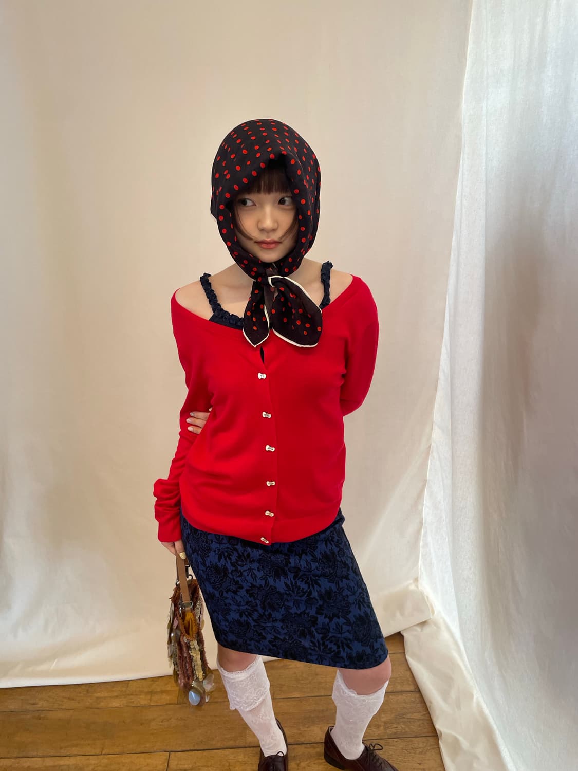ribbon button cardigan 상품이미지4