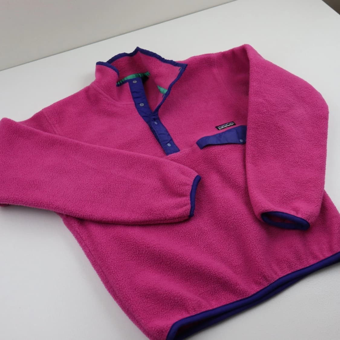 90s 파타고니아 신칠라 스냅-T 핑크/퍼플/민트 USA 상품이미지2