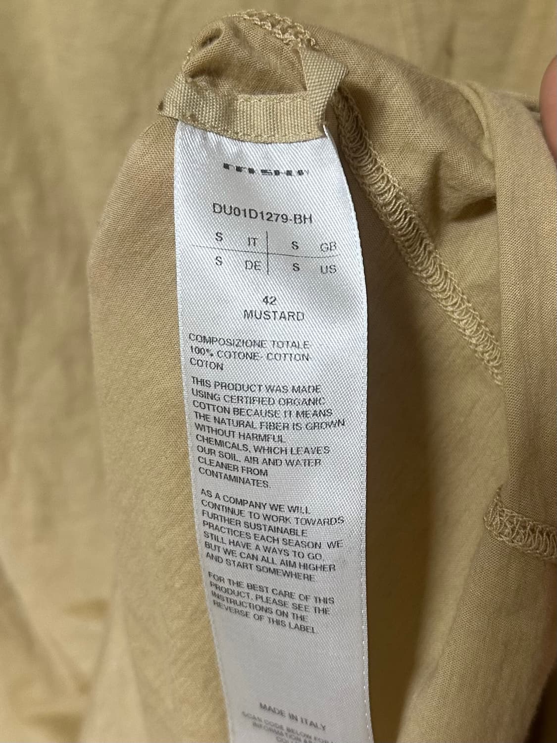[S] 릭오웬스 다크쉐도우 24ss 긴팔 티셔츠 머스타드 상품이미지5