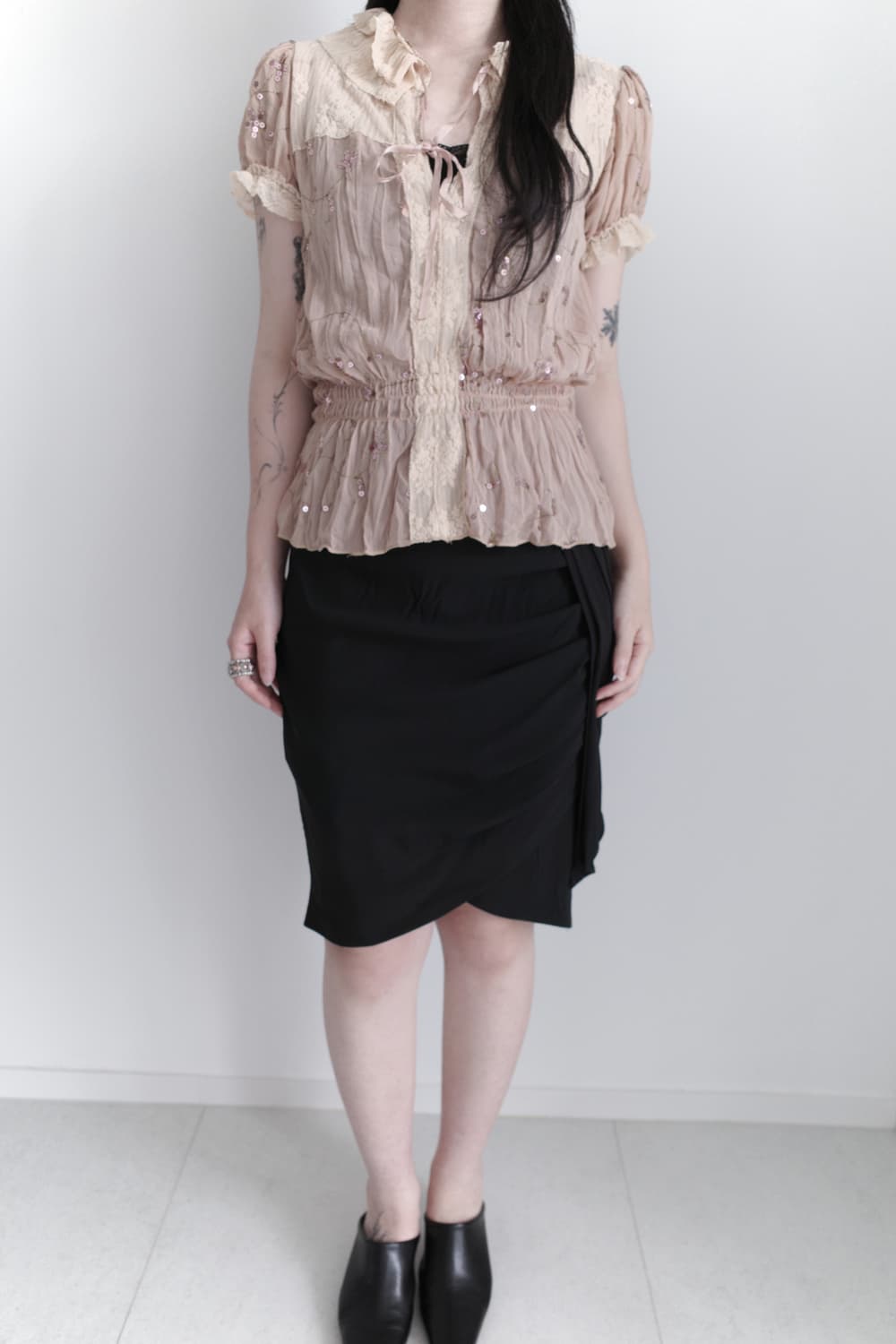 see-through sequin blouse 상품이미지7