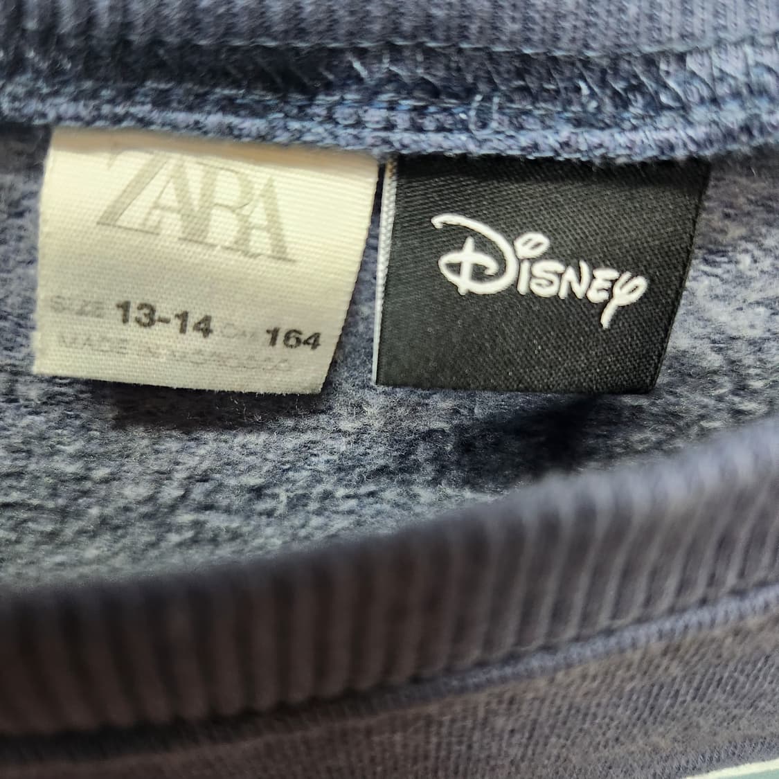 자라x디즈니 성조기 미키마우스 빈티지 맨투맨 M 상품이미지5