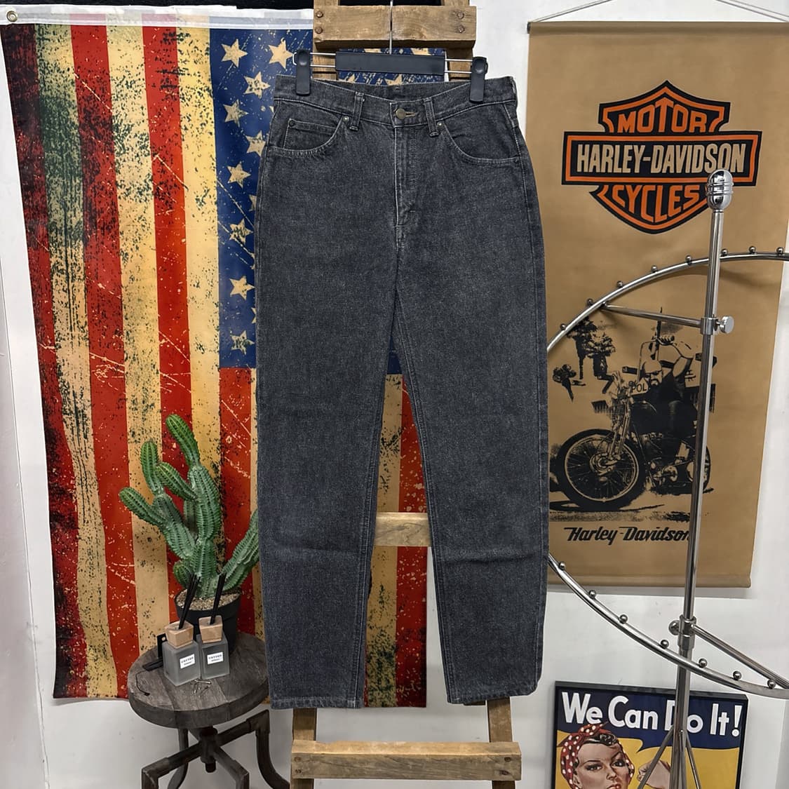 00s LEE 리 라이더스 테이퍼드 핏 흑청 데님 팬츠 블랙 진 N697 상품이미지1