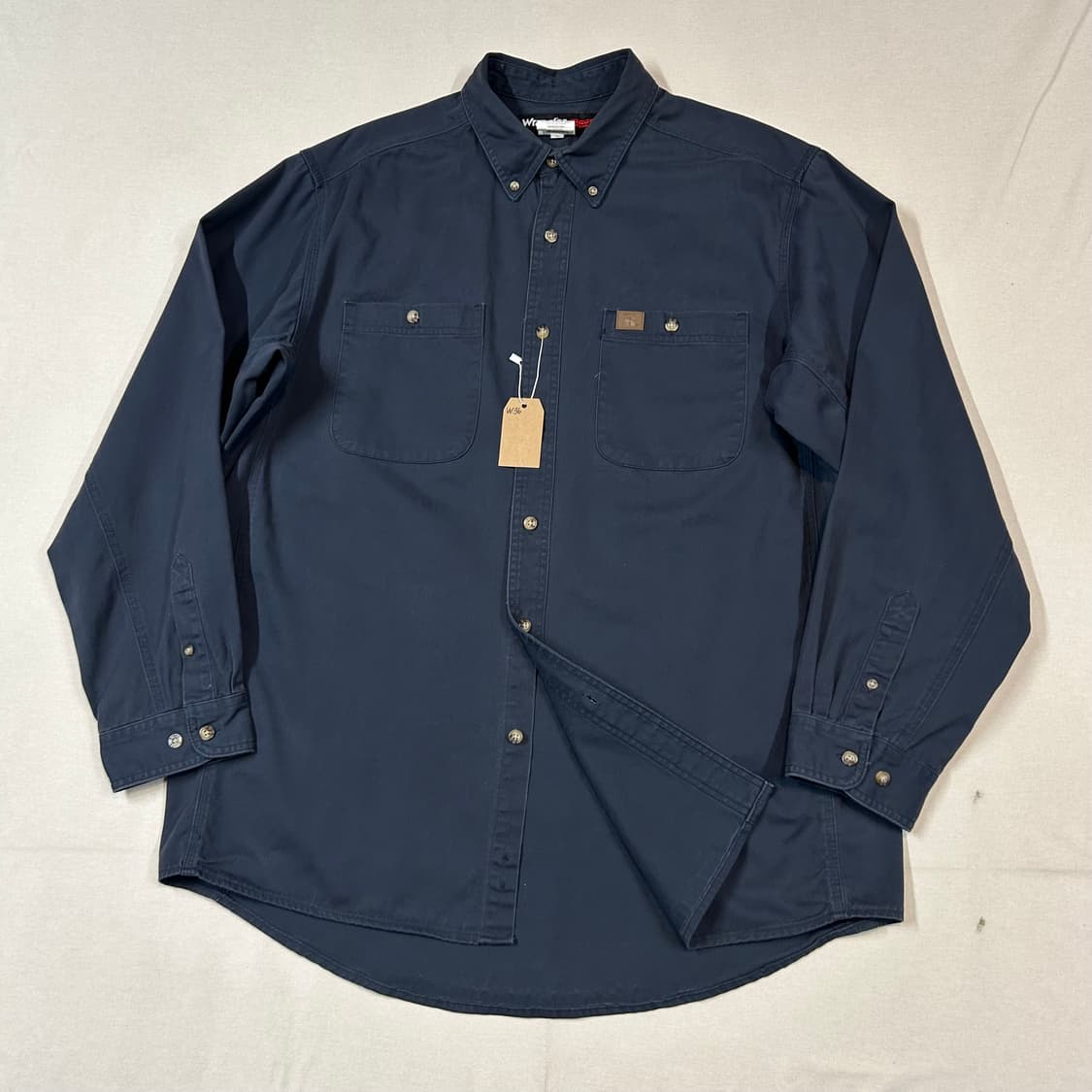 XL) Wrangler 랭글러 투포켓 워크웨어 코튼 셔츠 W36 상품이미지1