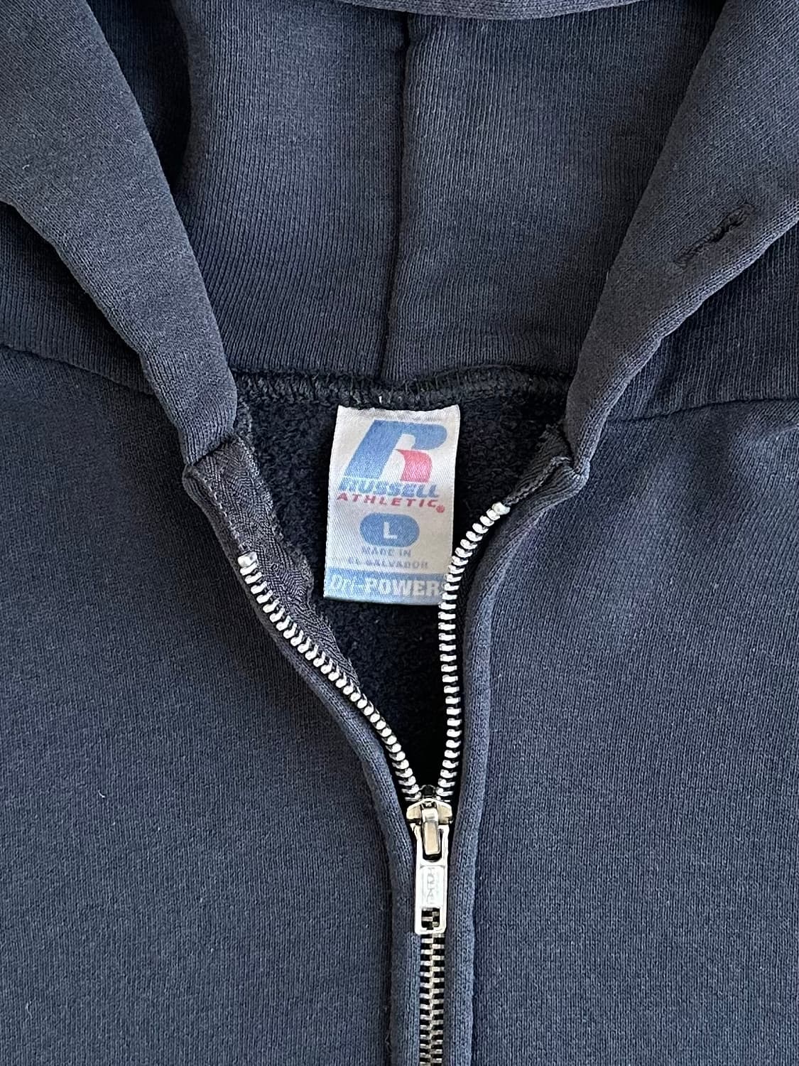 빈티지 러셀 후드집업 블랙 L 상품이미지4