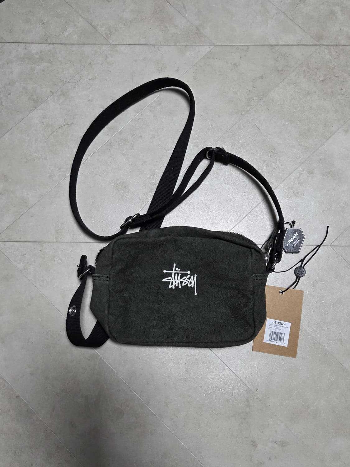 스투시 캔버스 사이드 파우치 워시드 블랙 (택 보유) 상품이미지1