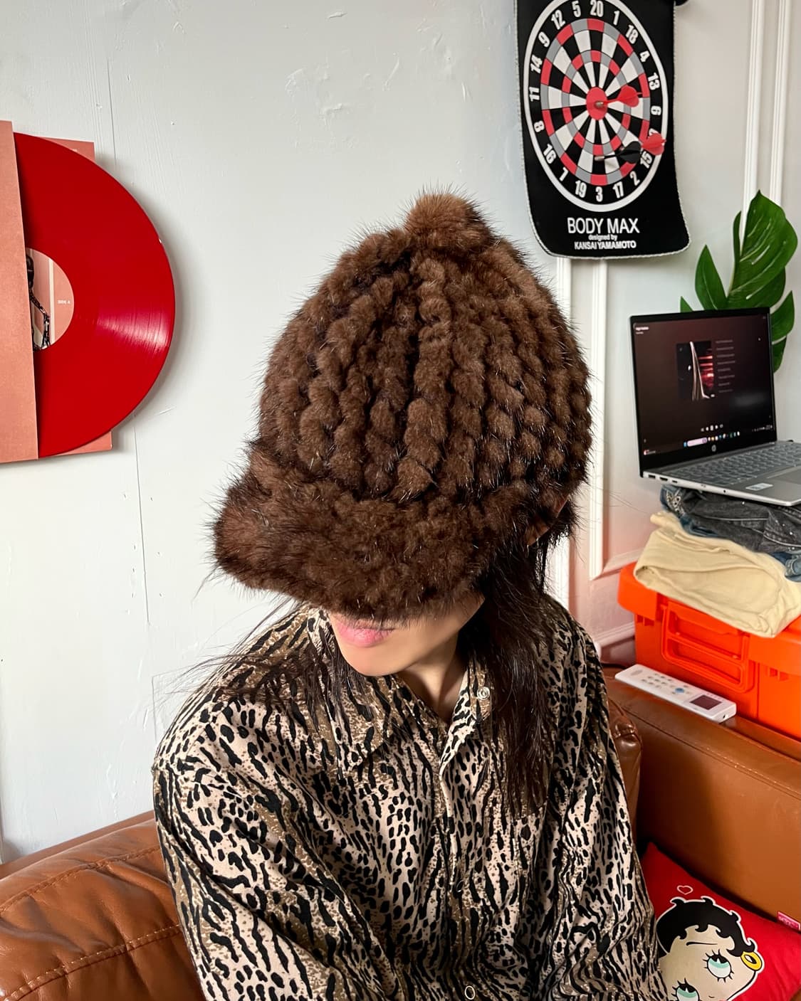 Vintage Real Mink Fur Hat 상품이미지2