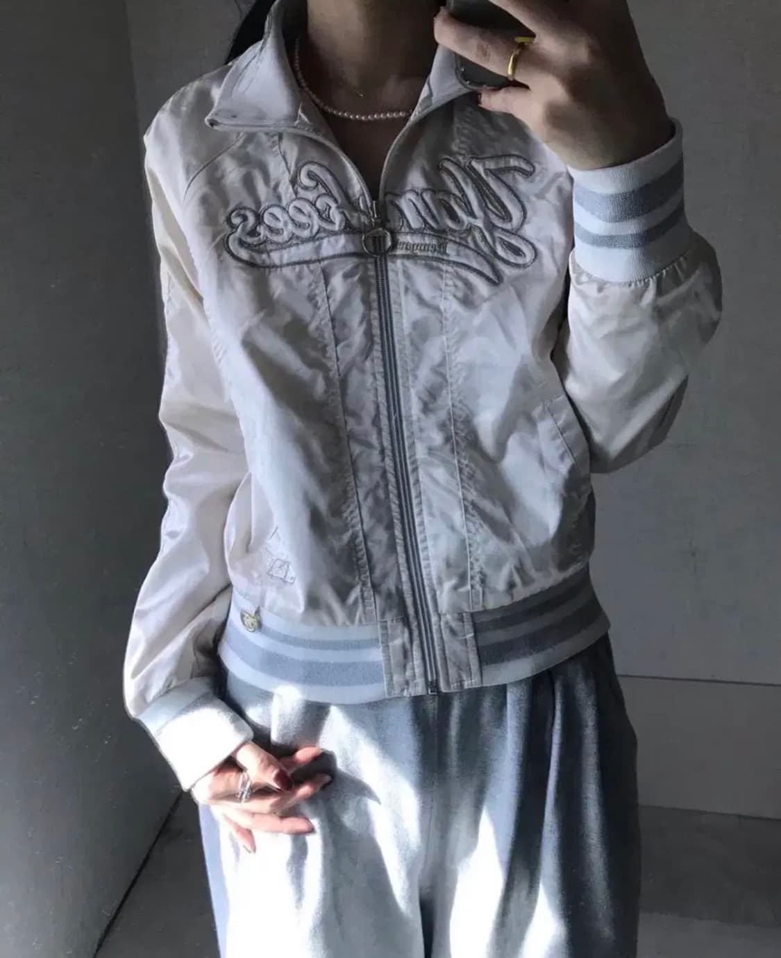 MLB 실버 바시티자켓 상품이미지1