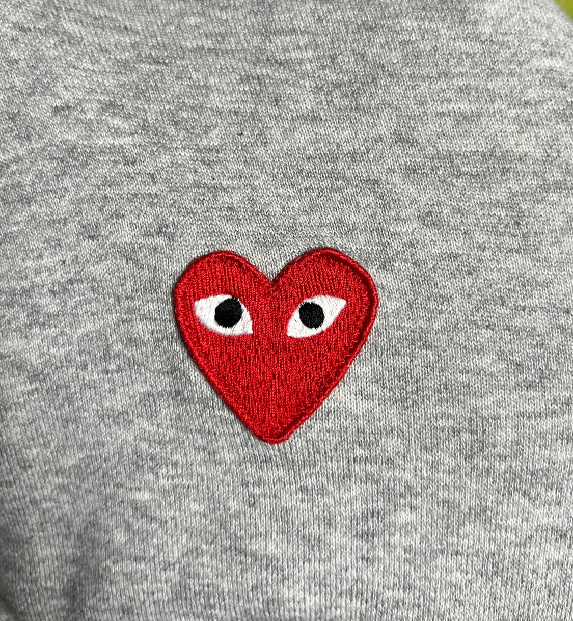 꼼데가르송 5하트 후드집업 그레이 M 상품이미지3