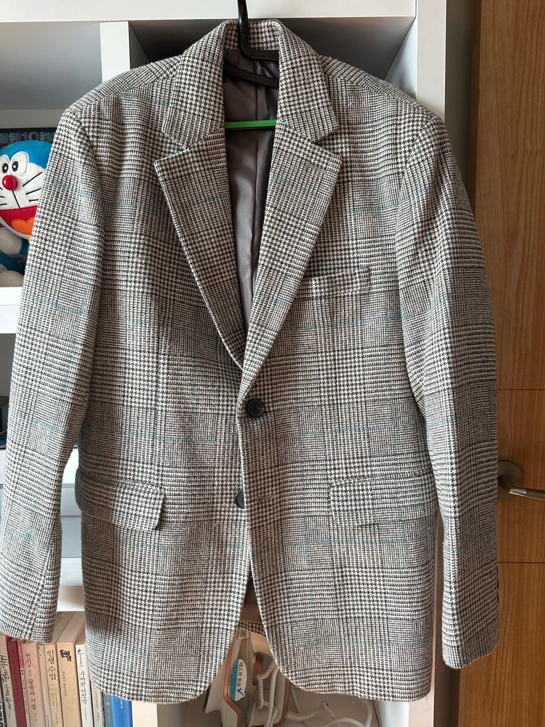 가을/겨울용 브라운 글렌 체크 블레이저 48 사이즈 상품이미지2