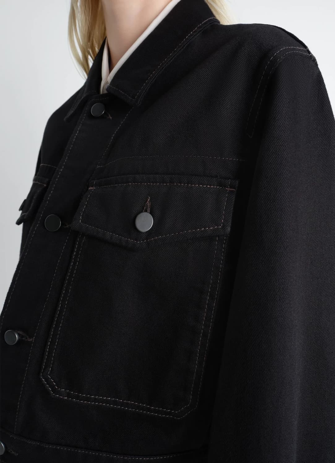 [36,38]르메르 26ss 크롭 데님 블루종/블랙 상품이미지4