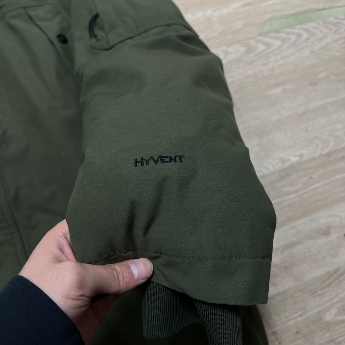 노스페이스 하이벤트 구스다운 퍼후드 파카 롱패딩 점퍼 [카키] M/95 상품이미지6