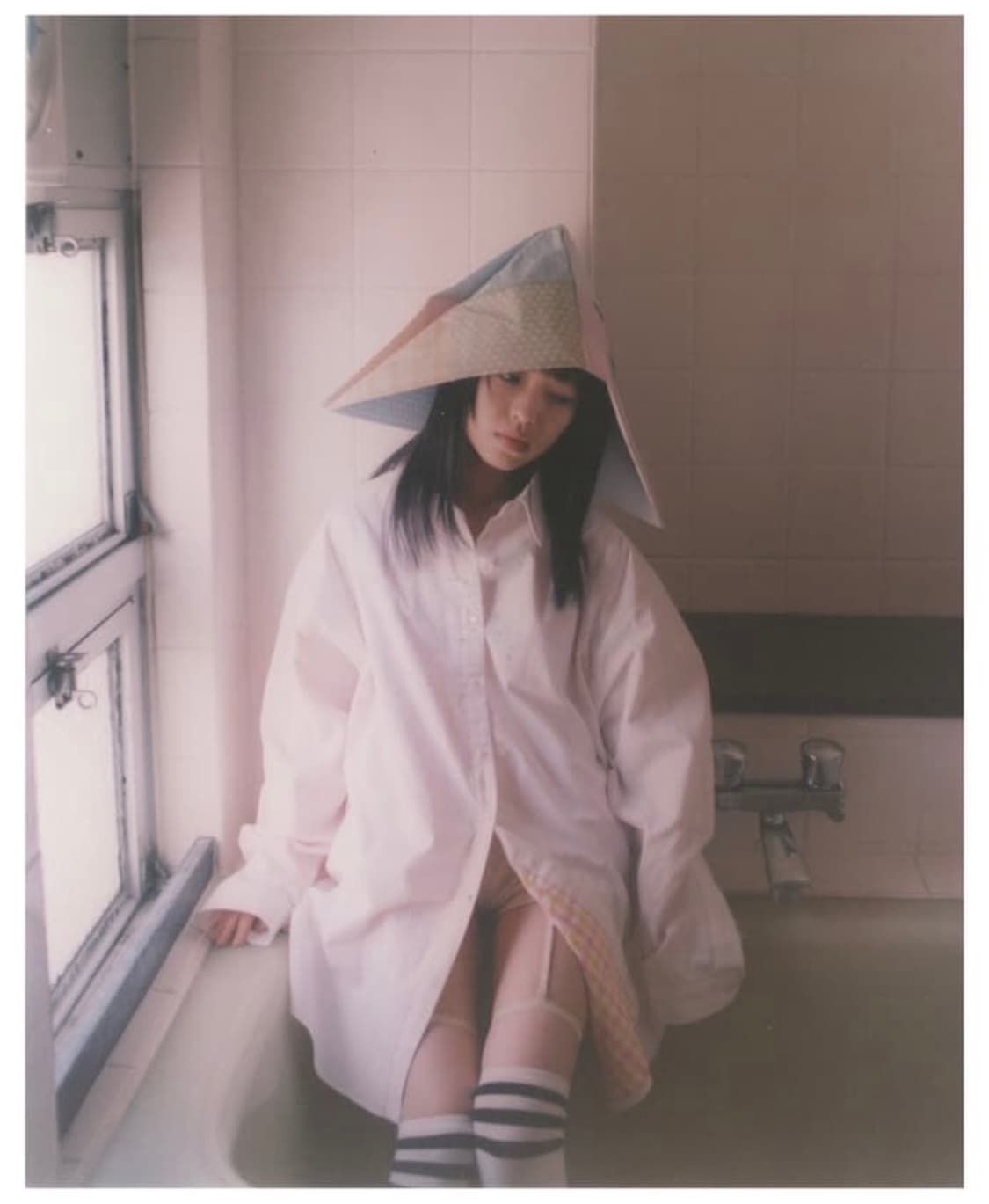 오스하이 체크 레이어드 셔츠 소르베 상품이미지1