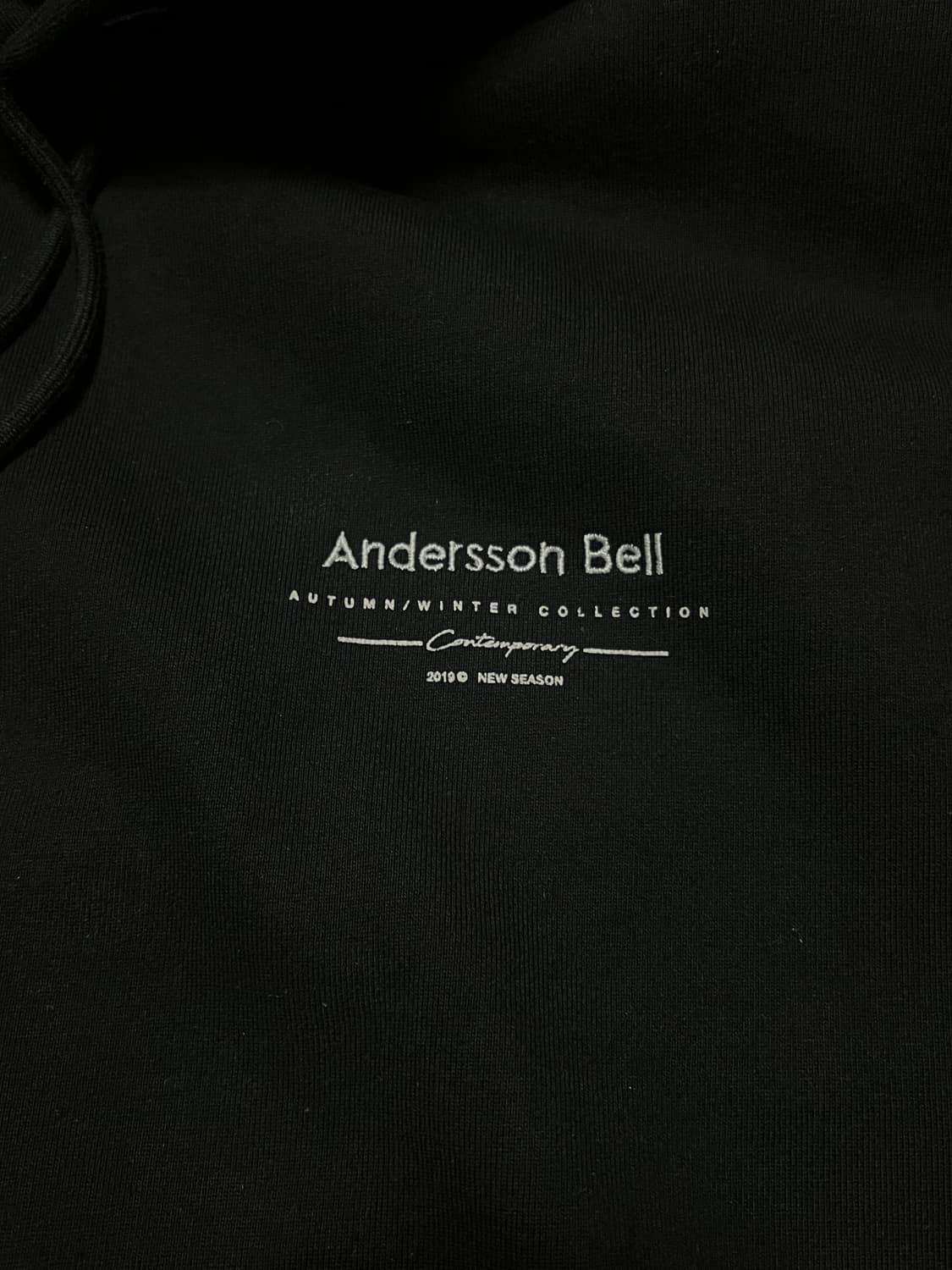 앤더슨벨 로고 후드티 블랙 xl 상품이미지6