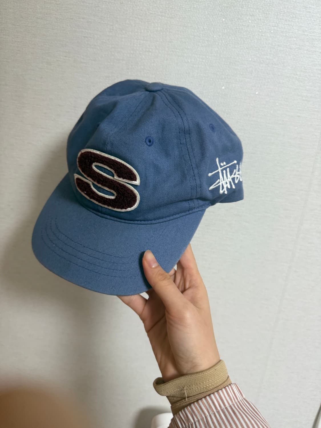 스투시 셔닐 S 로우 프로 캡 블루 상품이미지2