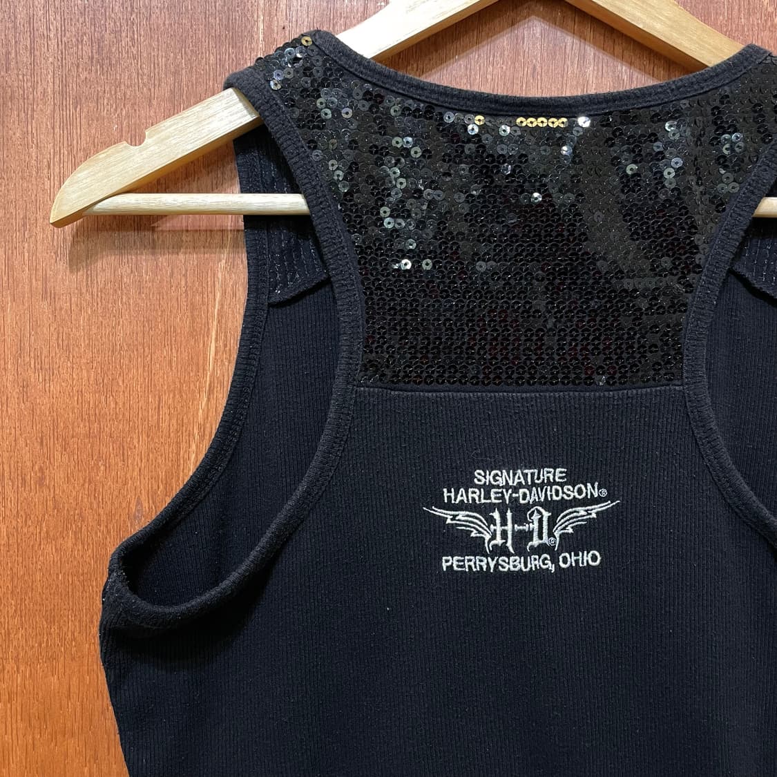 (XL) Harley Davidson 할리 자수 슬리브리스 나시 상품이미지6