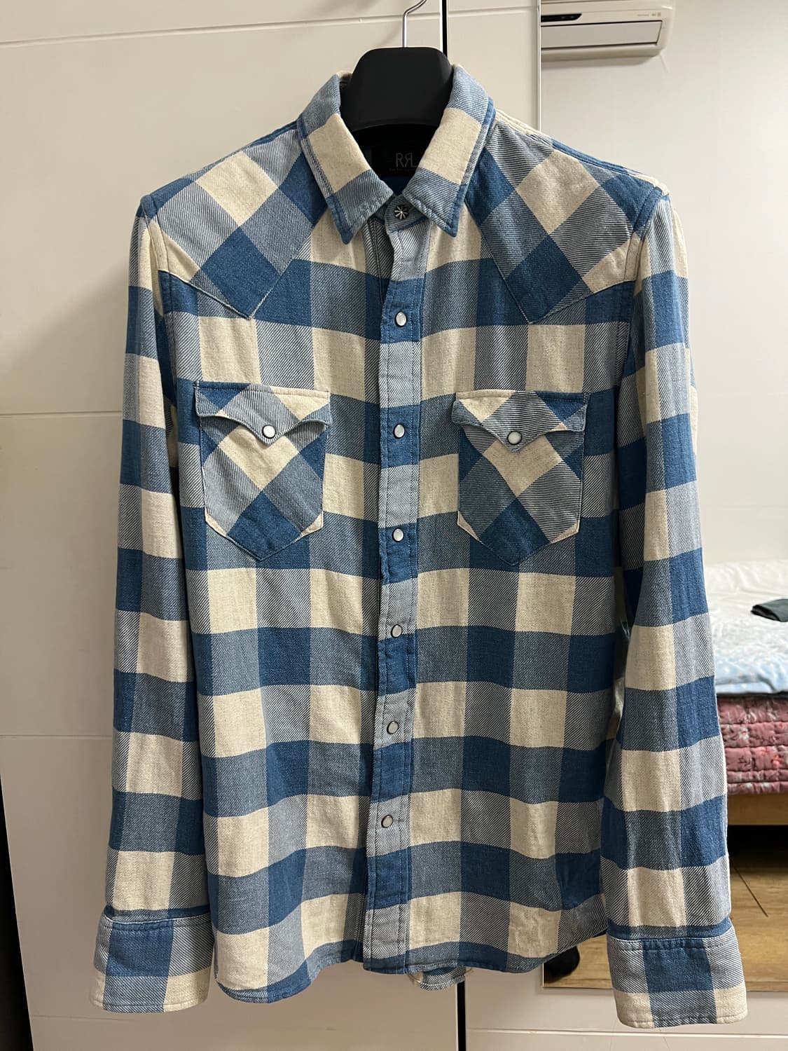 택포30) RRL 더블알엘 플래드 웨스턴 셔츠 M 상품이미지1