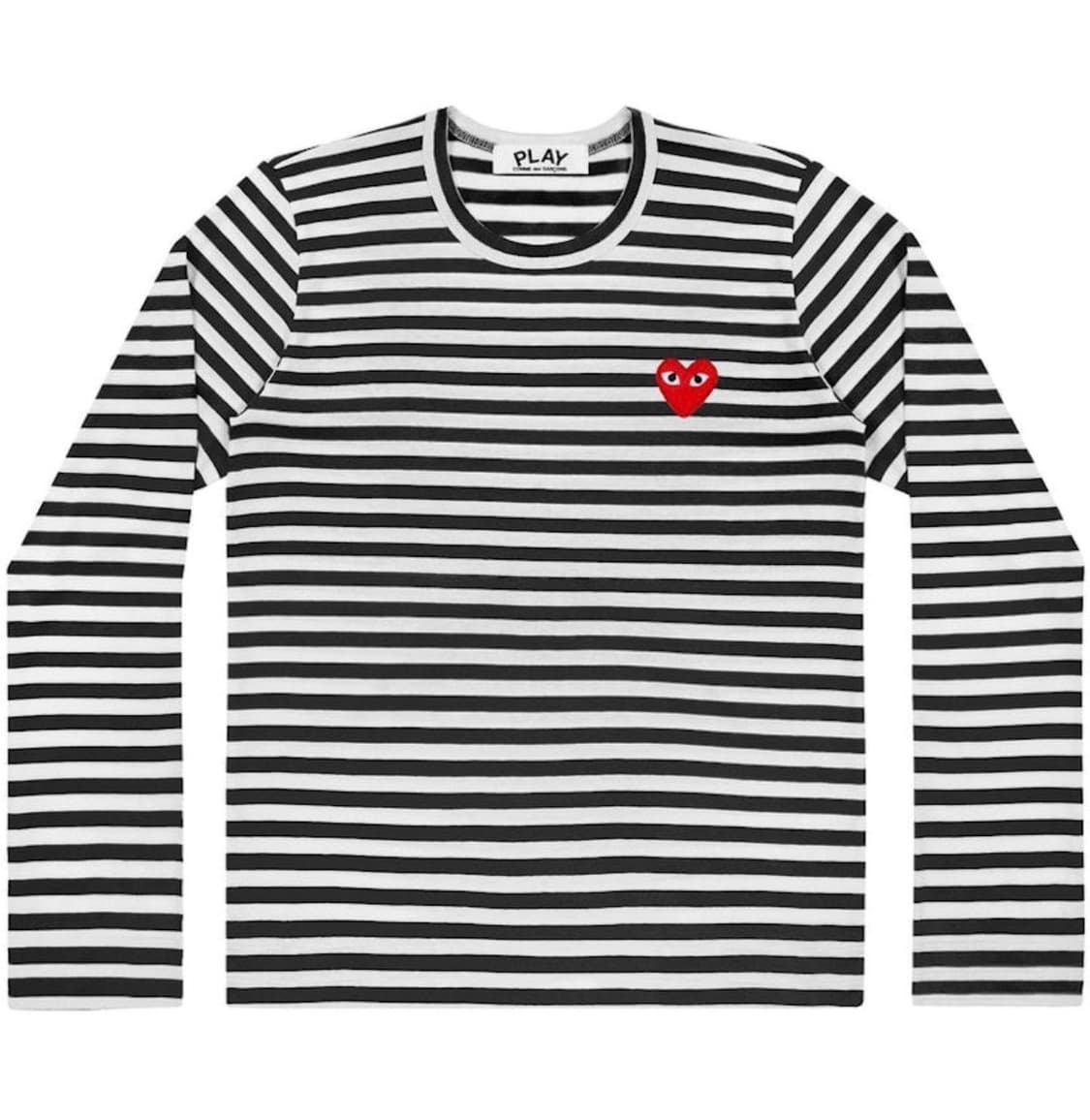 꼼데가르송 PLAY Red Heart Striped Long Sleeve 상품이미지2
