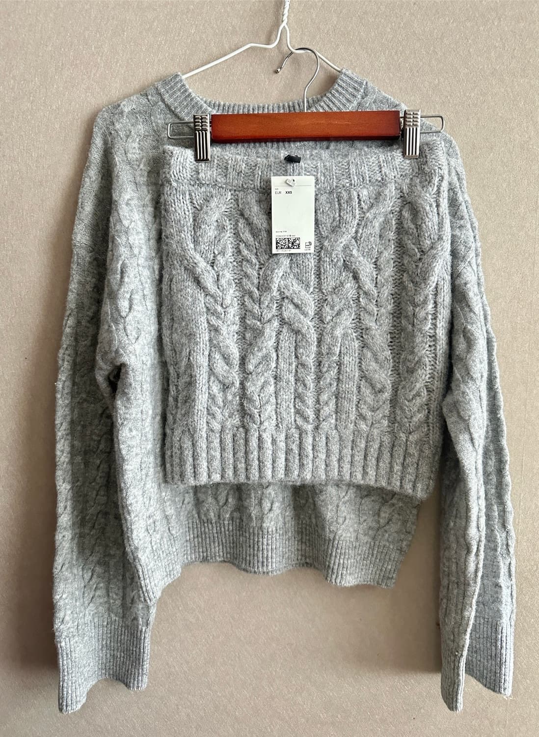 H&M케이블니트XS+스커트XXS세트 상품이미지1