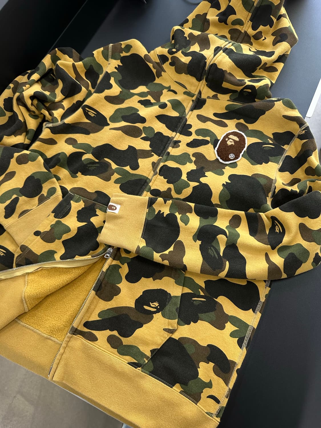 베이프 1st Camo 황계 풀집업 후드 상품이미지4