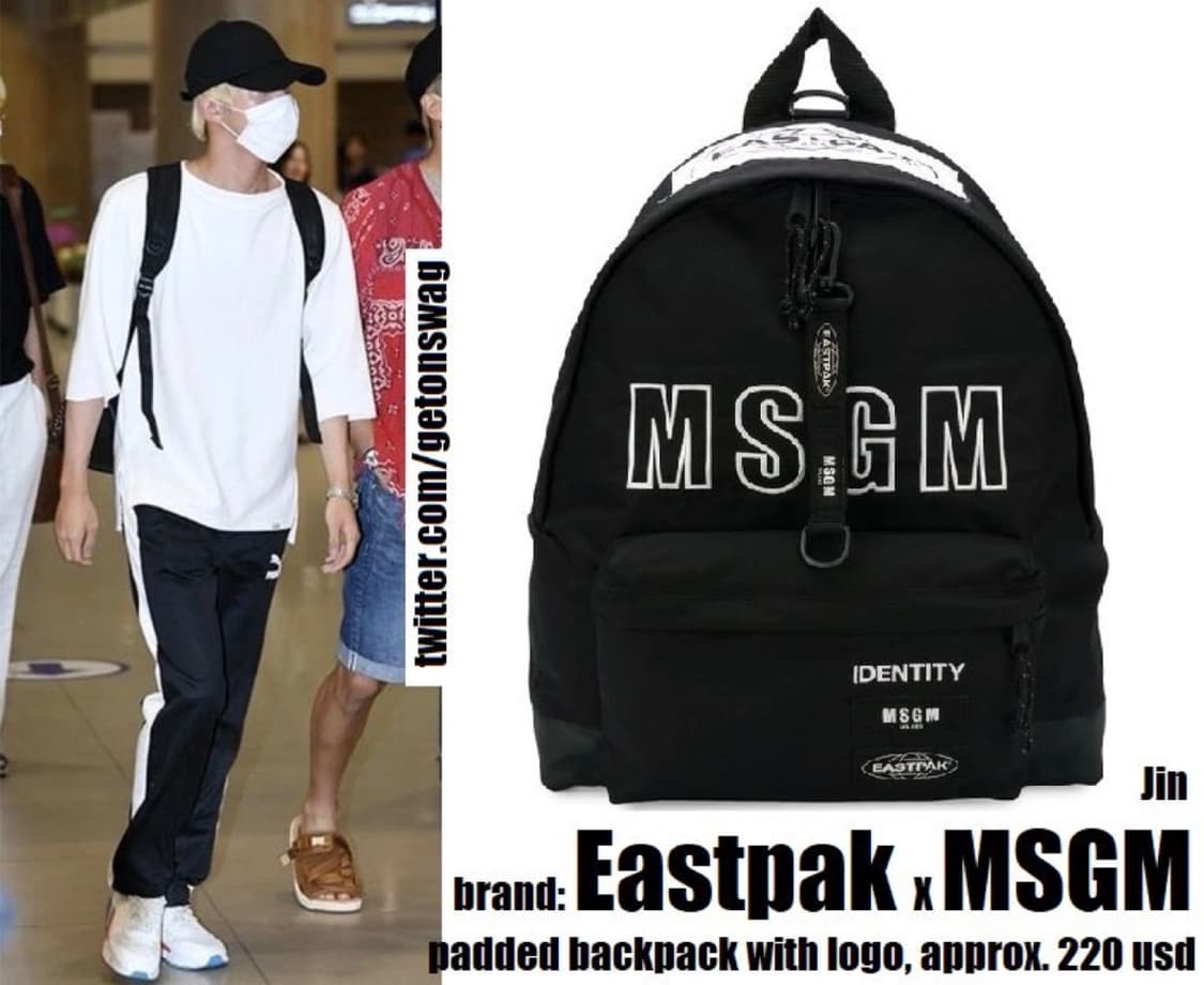 MSGM X eastpak 콜라보 백팩(BTS 진 착용) 상품이미지3