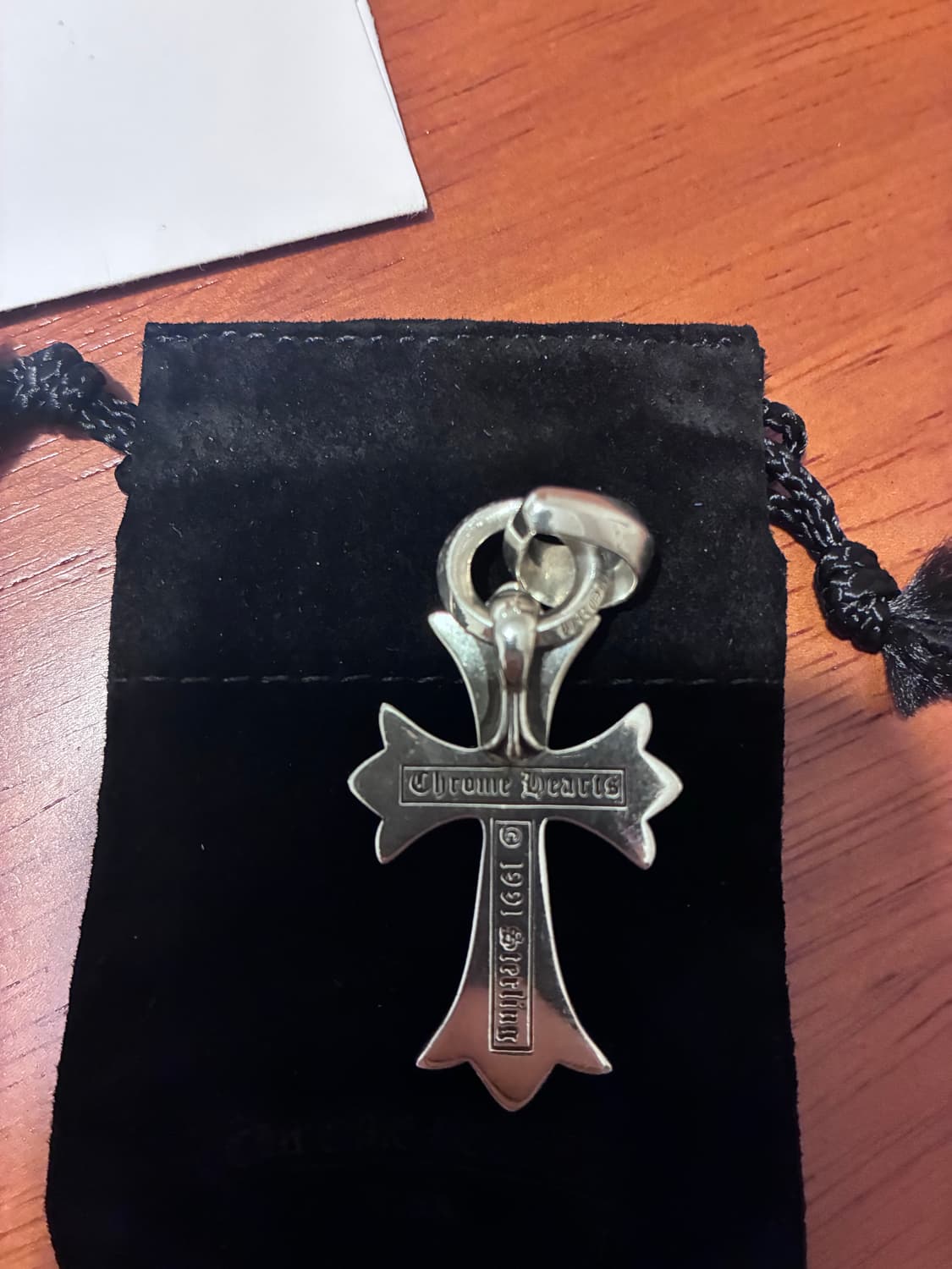 크롬하츠 페이퍼체인 24인치 스몰크로스 with 베일  상품이미지2