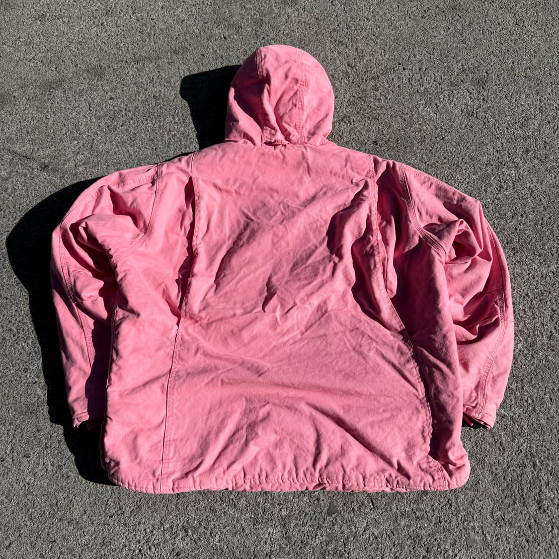 빈티지 양털 후드 워크자켓 핑크 상품이미지2