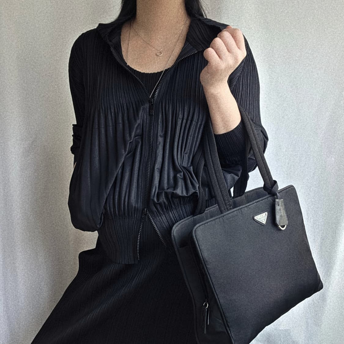 [정품 PRADA] 프라다 포코노 나일론 사각 토트백 서류가방 상품이미지10