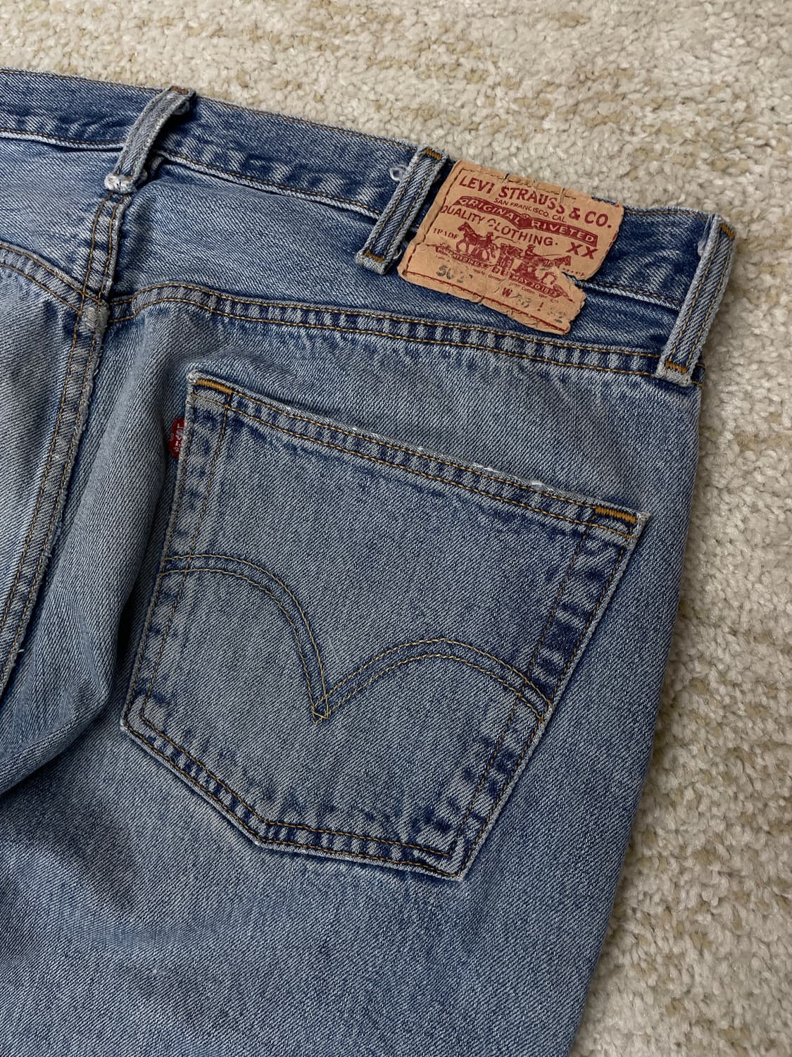 [38x32] 00s Levis 리바이스 501 오리지널 스트레이트 청바 상품이미지6