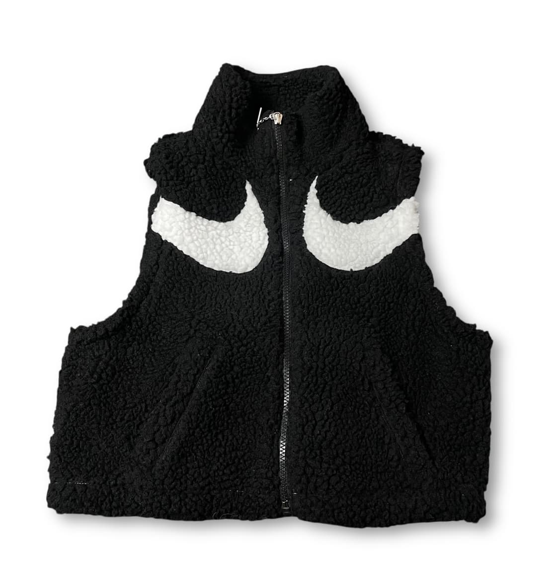 나이키 키즈 블랙 더블 스우시 뽀글이 베스트 XS 상품이미지1