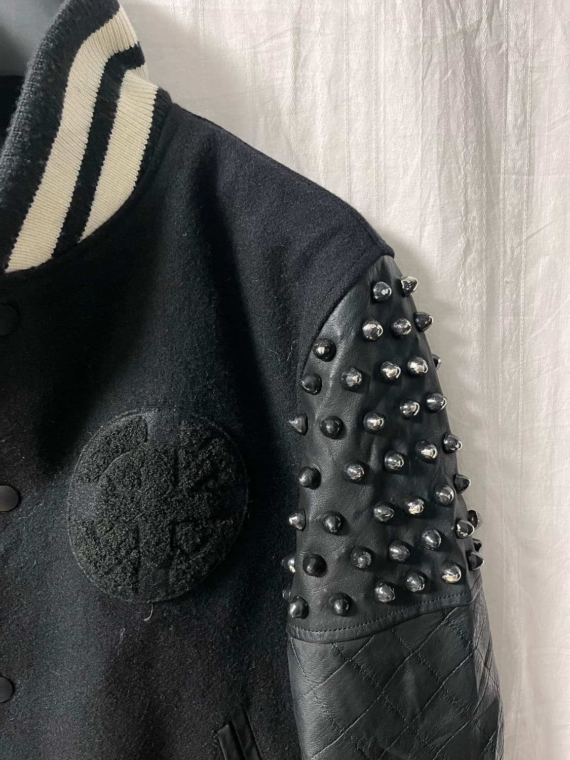 Archive Studded Varsity leather Jacket 상품이미지3