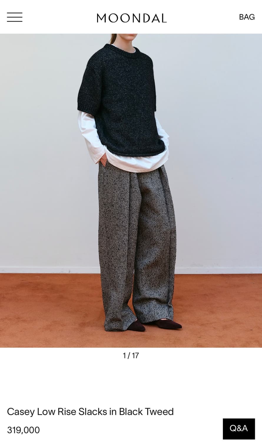 문달 moondal 바지 Casey Low Rise Slacks 상품이미지1