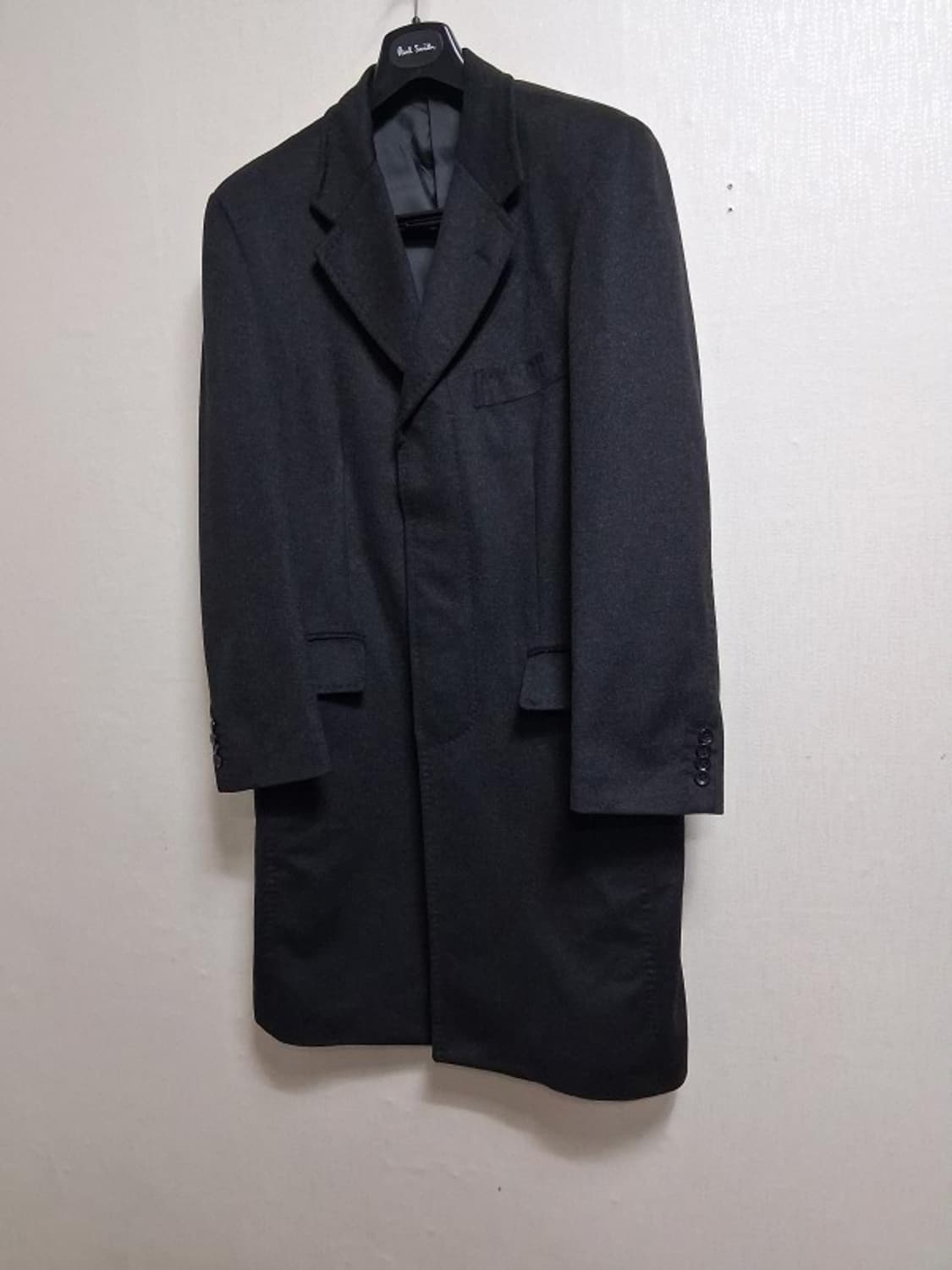 일본빈티지 valente 100% 퓨어캐시미어코트 남성M 95 그레이캐시 상품이미지1