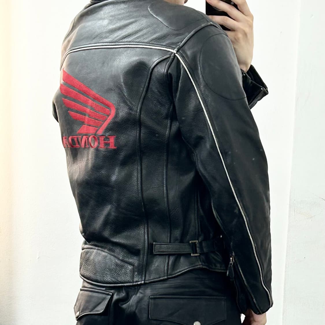 혼다 퍼스트윙 소가죽 레이싱 자켓 상품이미지3