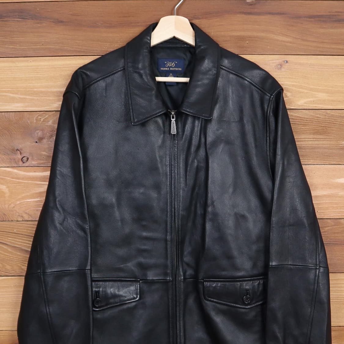브룩스브라더스 블랙 리얼레더 자켓 상품이미지2