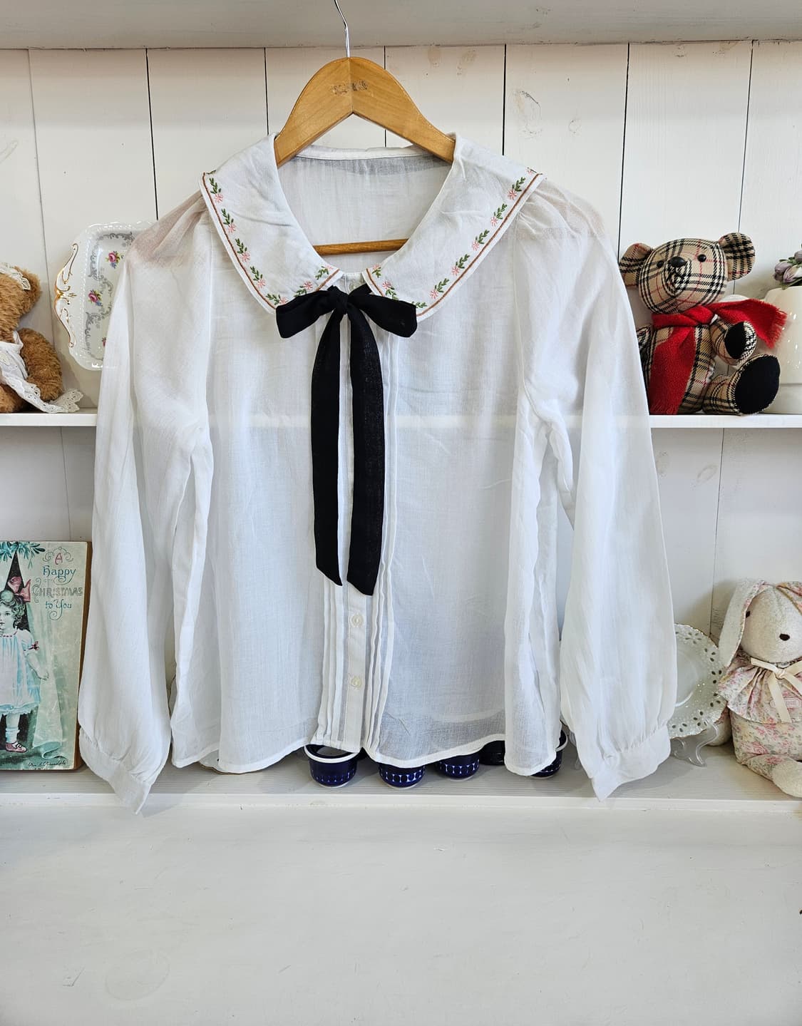 세일러카라 리본 블라우스 상품이미지1