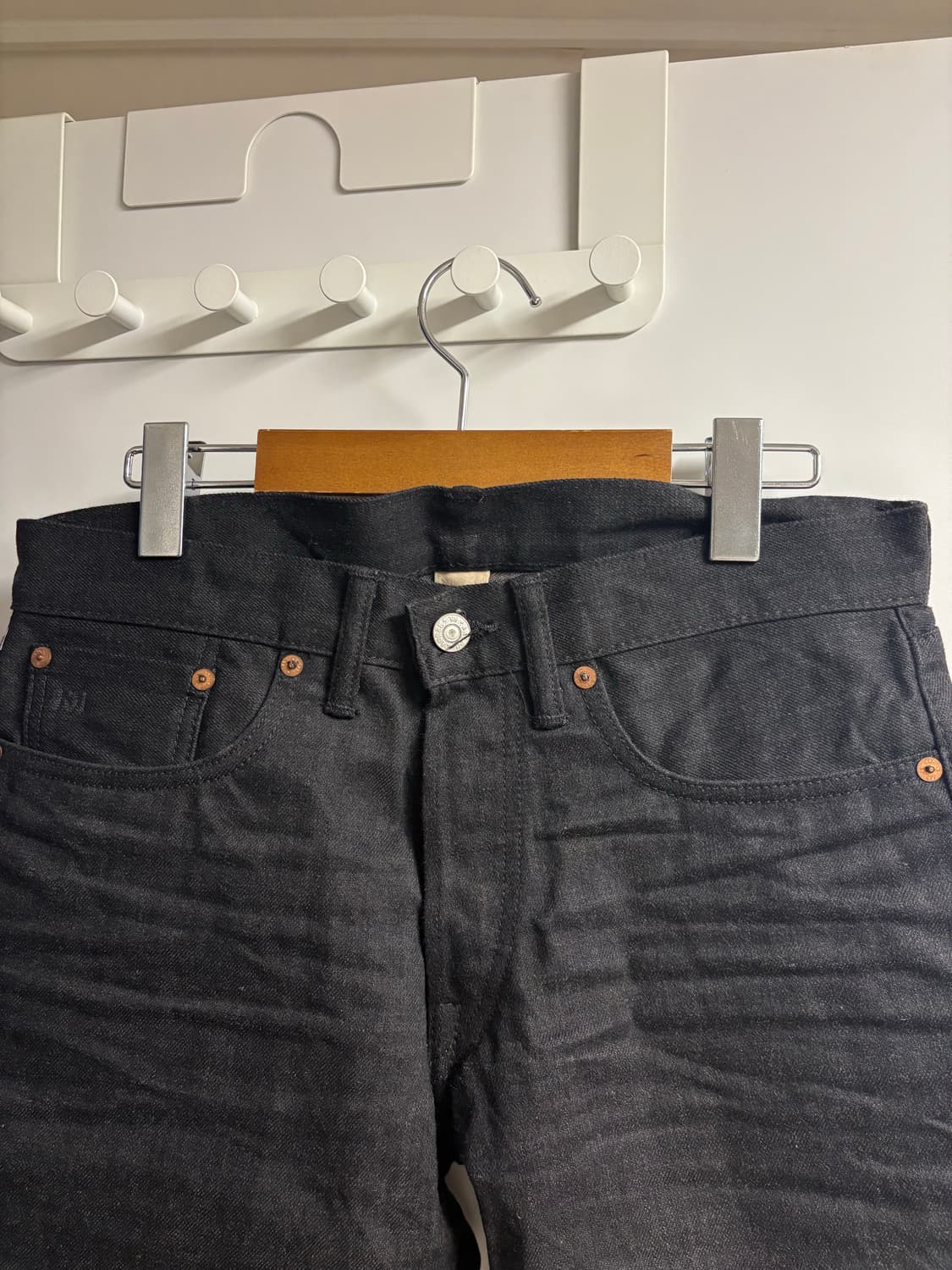 [30X30] RRL 슬림핏 셀비지 데님 블랙 상품이미지4