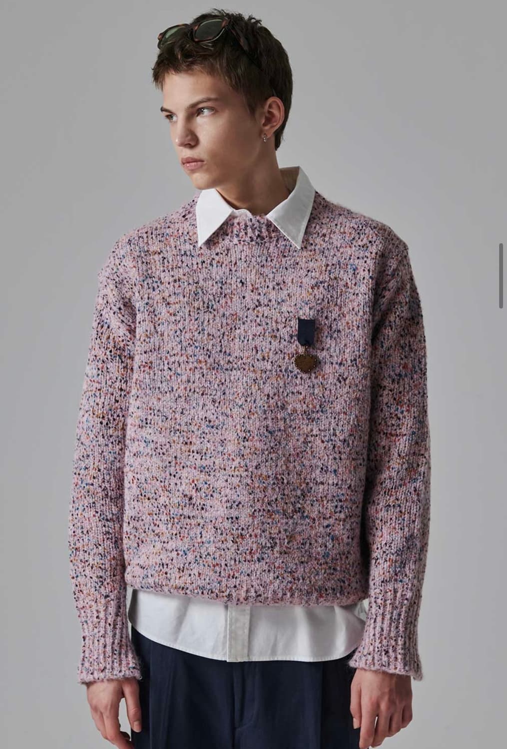 N Archive badge wool blended knit (M) 상품이미지2