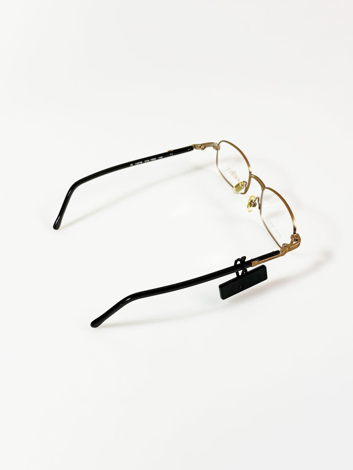 90s KALEIDO 골드톤 슬림 스퀘어 메탈 프레임 빈티지 안경 상품이미지4