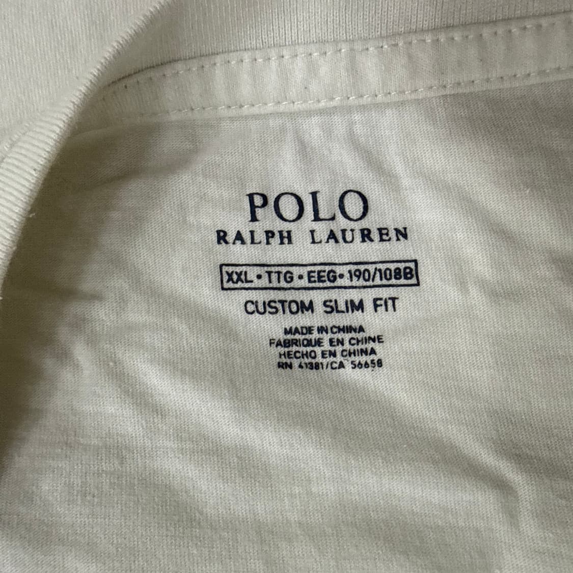 XXL 폴로랄프로렌 화이트 반팔 티셔츠 0313T 상품이미지4